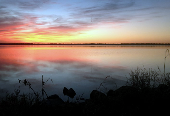 Sunset over Quivira NWR by Aaron Steed